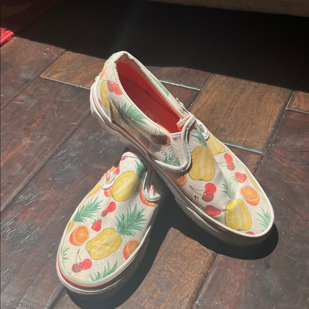 Vans Multicolor Fruit Print Slip-Ons